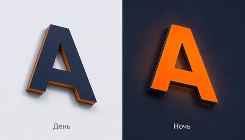 Объемные буквы из жидкого акрила с лицевой подсветкой
