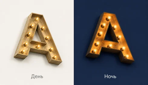 Буквы в стиле ретро
